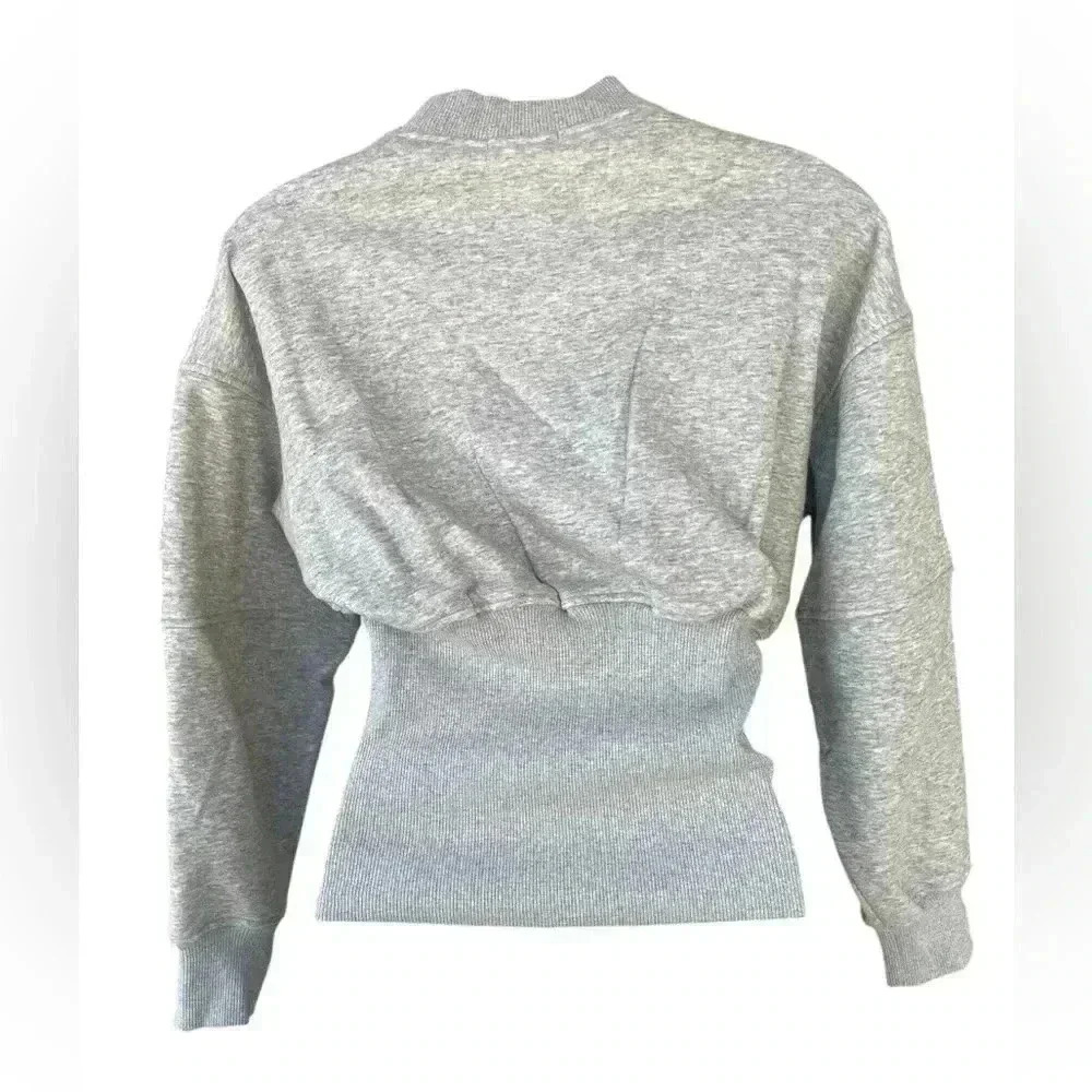 It’s Juliet Los Angeles women’s gray cropped extreme hem size small NWT fleece - Picture 7 of 10